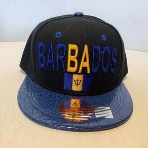 New League Barbados Country Souvenir Snapback Hat Black/Blue/Yellow One Size